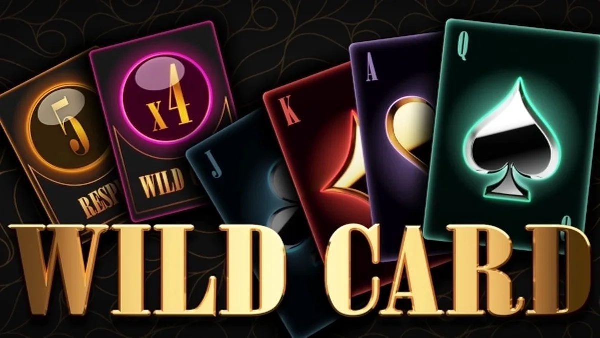 Interface do jogo Wild Card com rolos clássicos